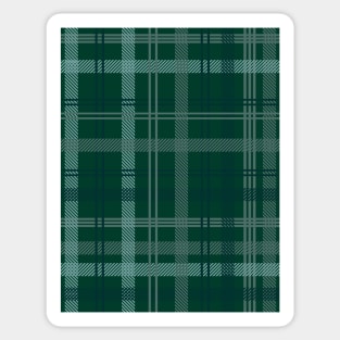 Green Winter Plaid Pattern Sticker